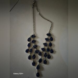 Elegant Blue and Silver Necklace